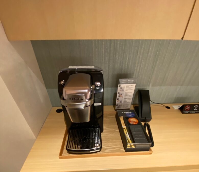ウォーターマークホテル京都、客室コーヒーメーカー